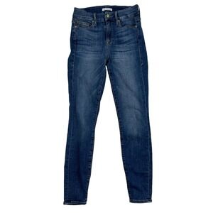 Good American Good Legs Skinny Jeans Denim 2/26 High Rise Shaping Stretch